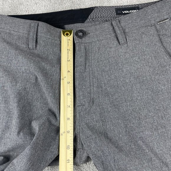 Volcom Modern Stretch Chinos Men’s Size 34 Gray Flat Front Pants True To This - Picture 12 of 15